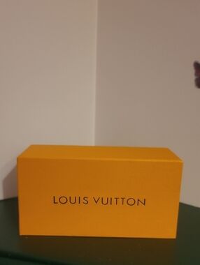 Louis Vuitton Yellow-Orange Signature Box & Sunglasses Case